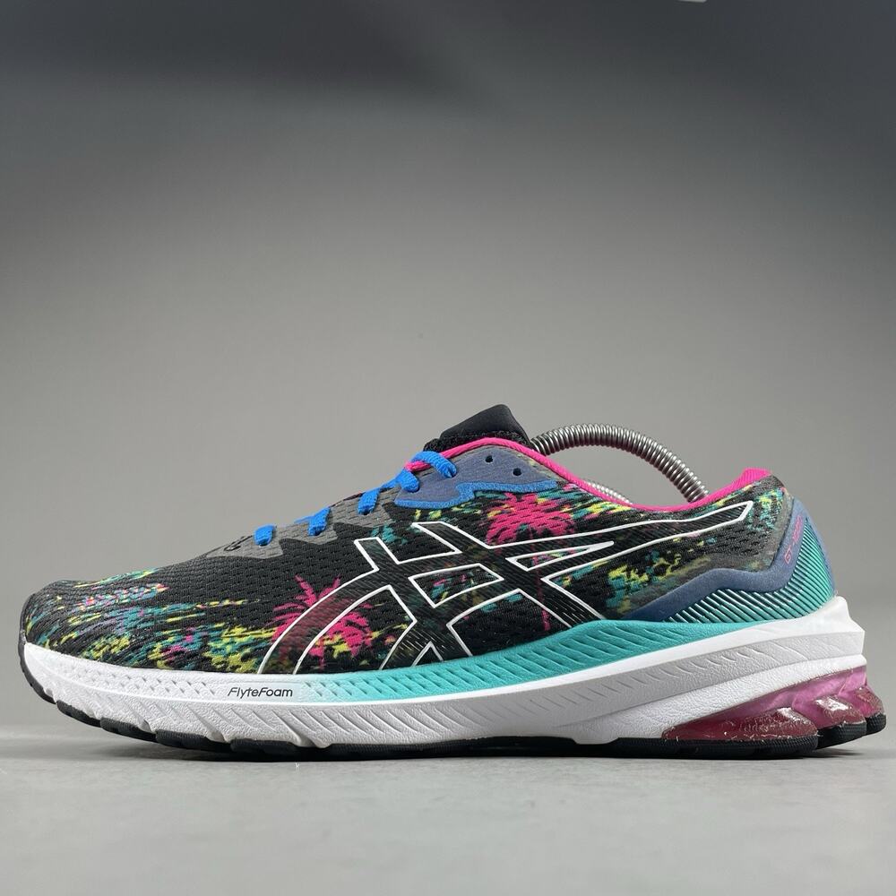 Asics Women's Black Teal Pink Multicolor Running Shoes
